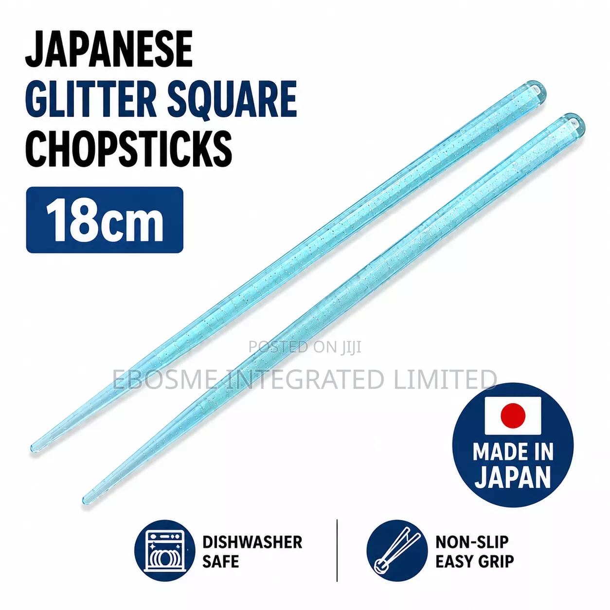 Japanese Glitter Non-Slip Chopsticks 18cm – Made in Japan
