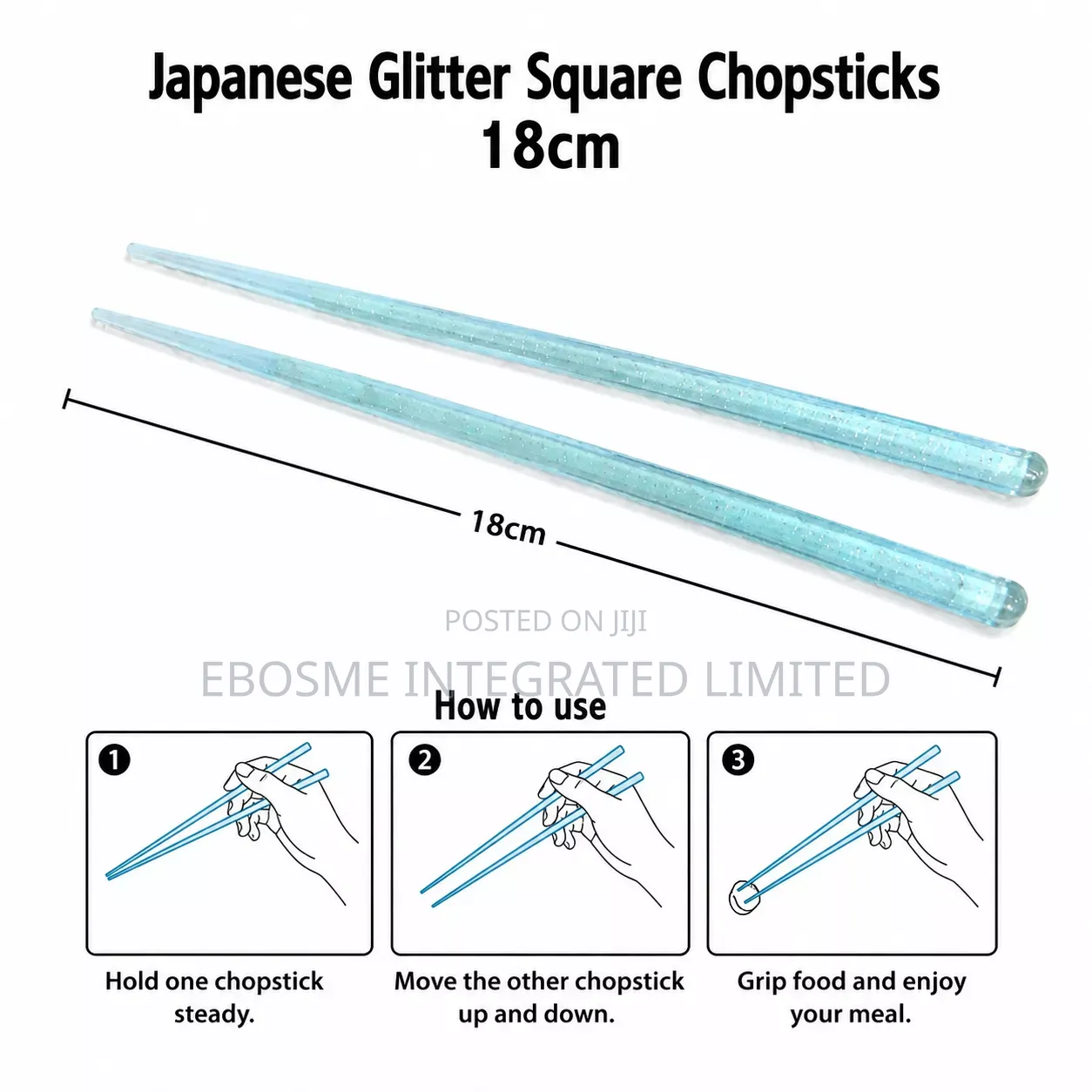 Japanese Glitter Non-Slip Chopsticks 18cm – Made in Japan