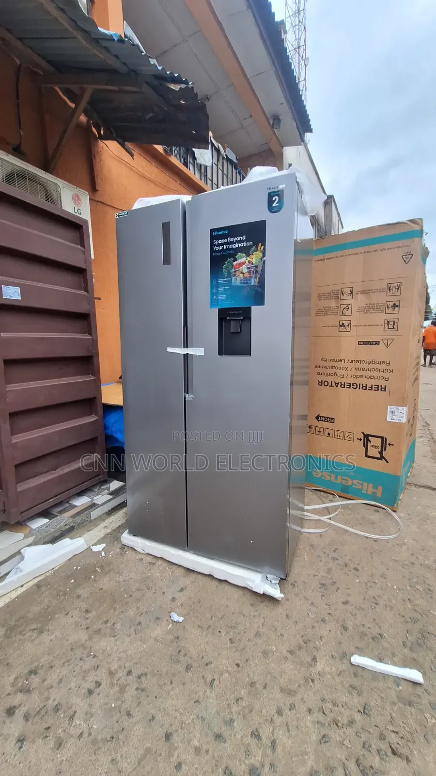 New Hisense 529L Inverter Side by Side Fridge With Dispenser Warranty