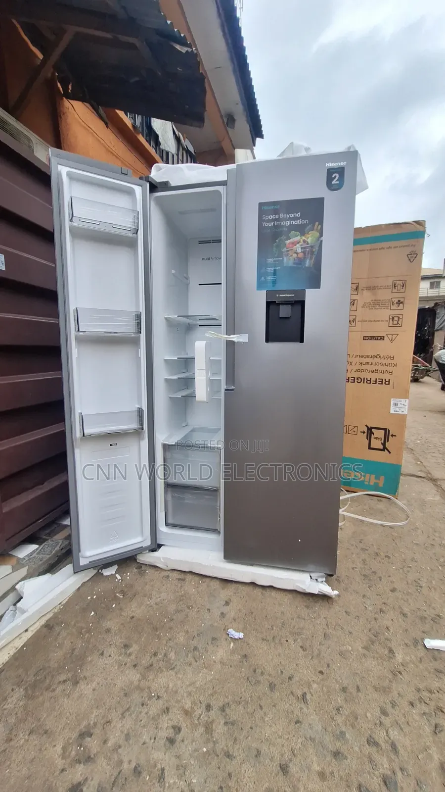 New Hisense 529L Inverter Side by Side Fridge With Dispenser Warranty