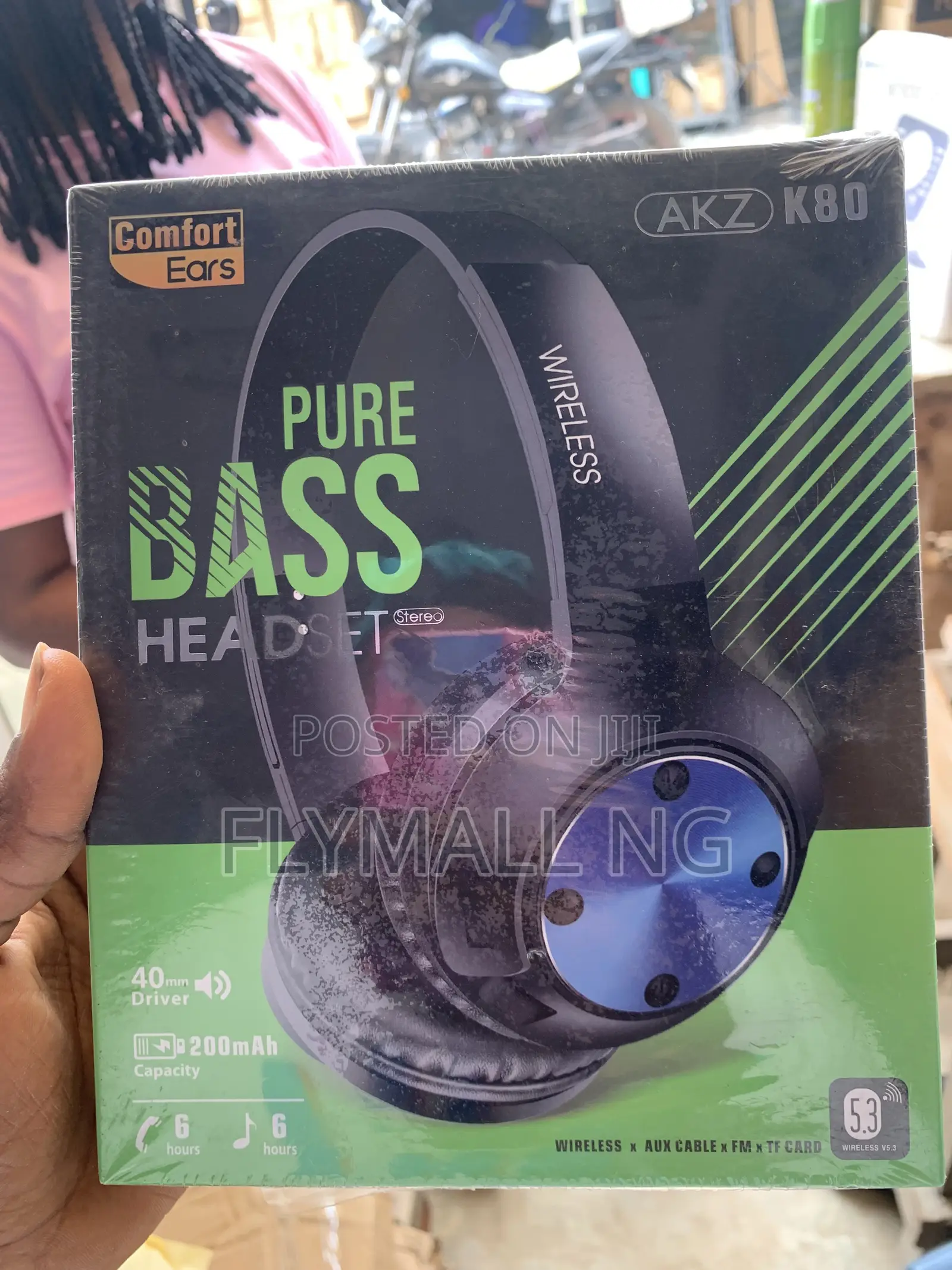 AKZ Pure Bass Wireless Over-Ear Headset