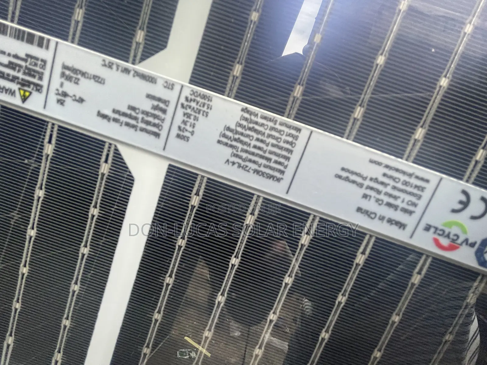 530w Jinko Solar Panel 144cell