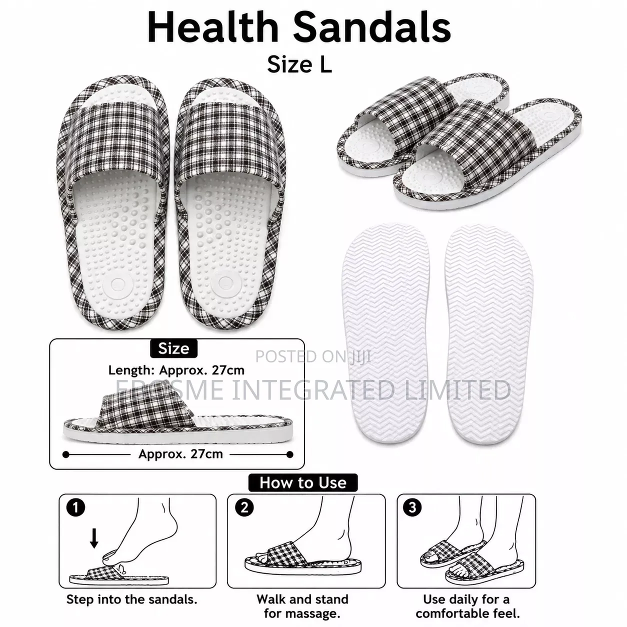Ad Title Health Massage Sandals Size L – 27cm