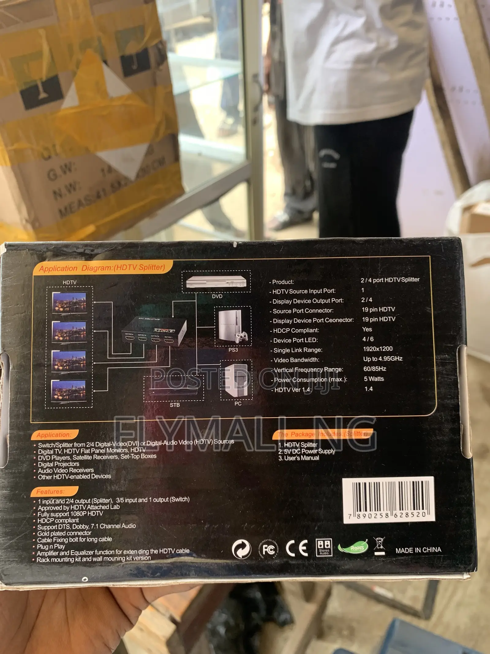 HDTV HDMI 2 Way Splitter Video 1×2