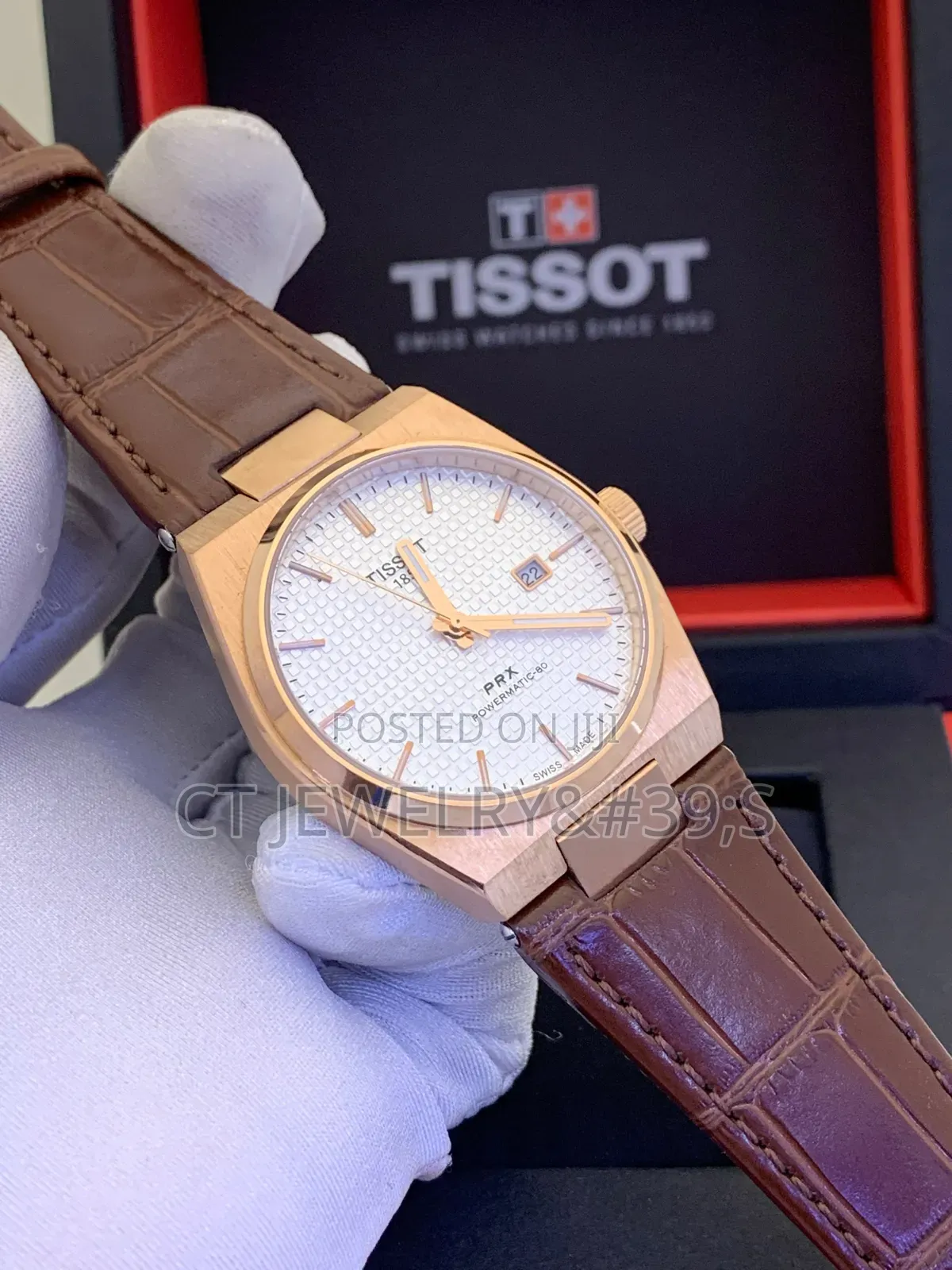 Tissot PRX Powermatic 80 Original Leather Strap for Men's