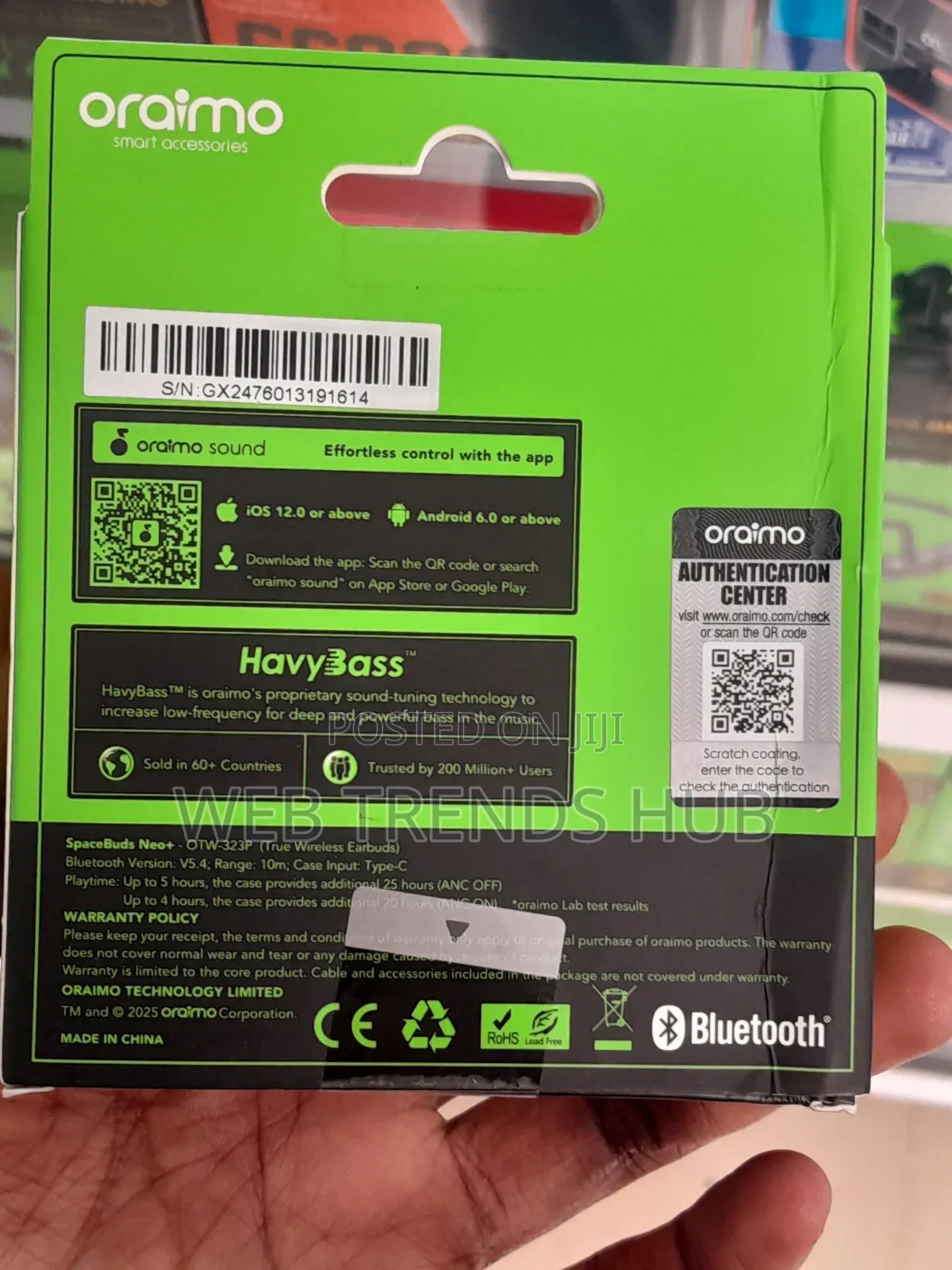 Oraimo SpaceBuds Neo+ (OTW-323P) – ANC Spatial Audio