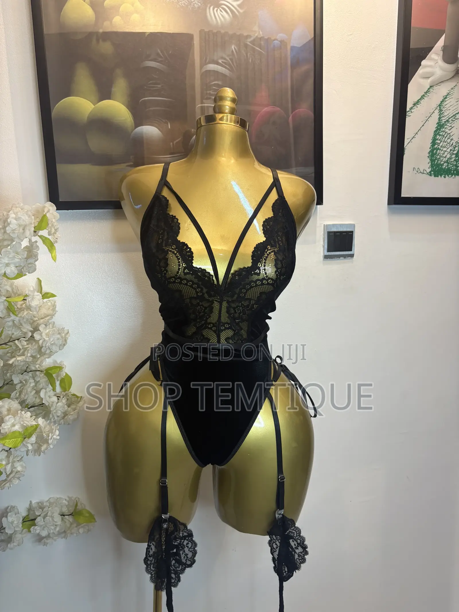 Women’s Lace Bodysuit With Stockings