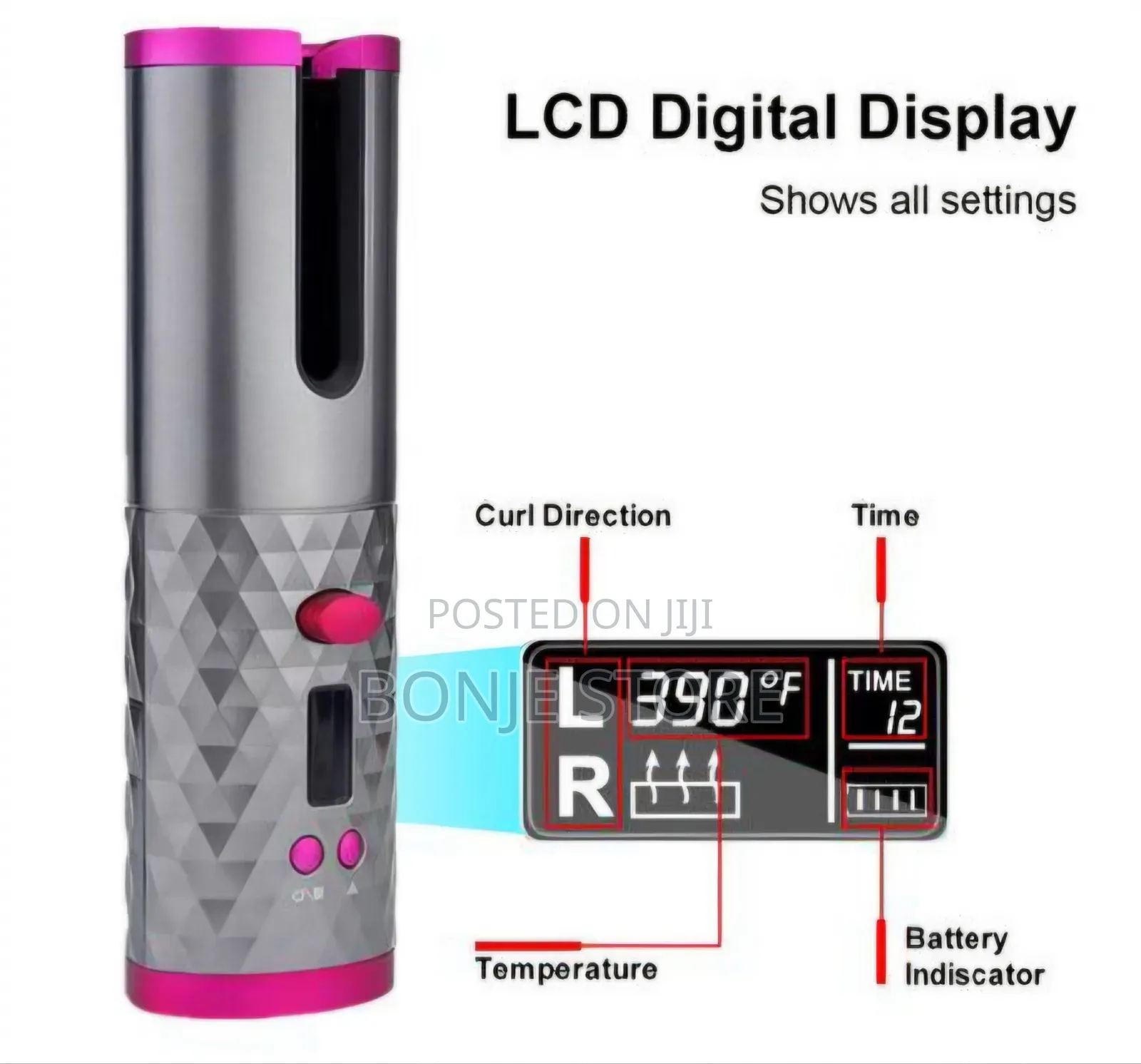 Cordless Rechargeable Automatic Hair Curler