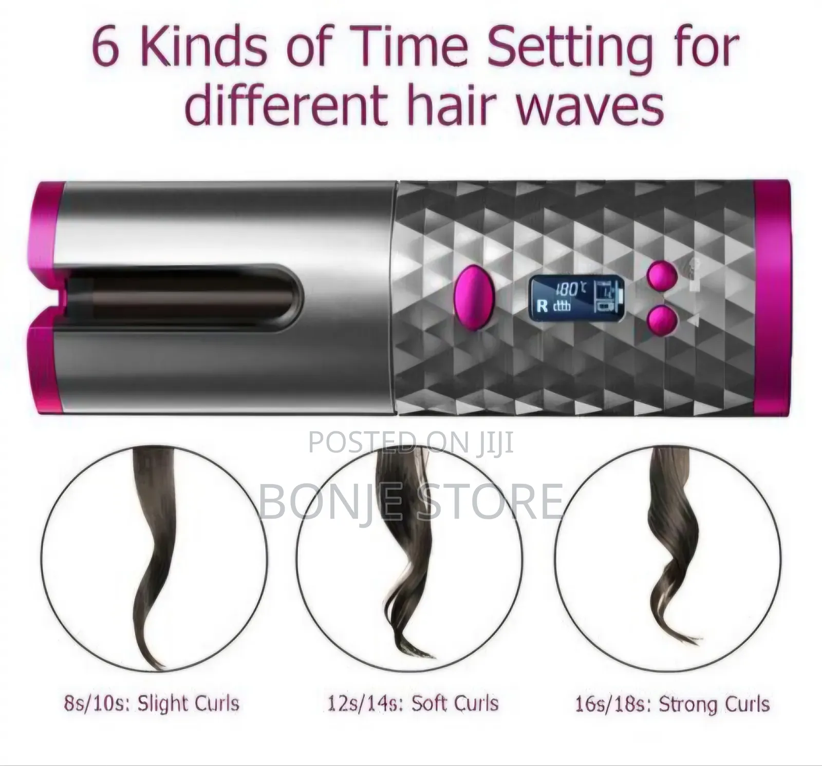 Cordless Rechargeable Automatic Hair Curler