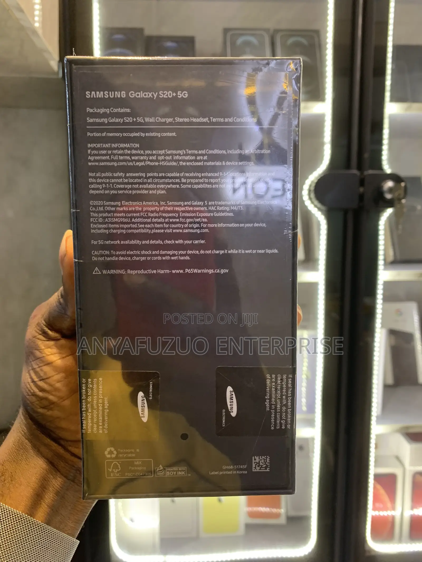 New Samsung Galaxy S20+ 5G 128 GB Black