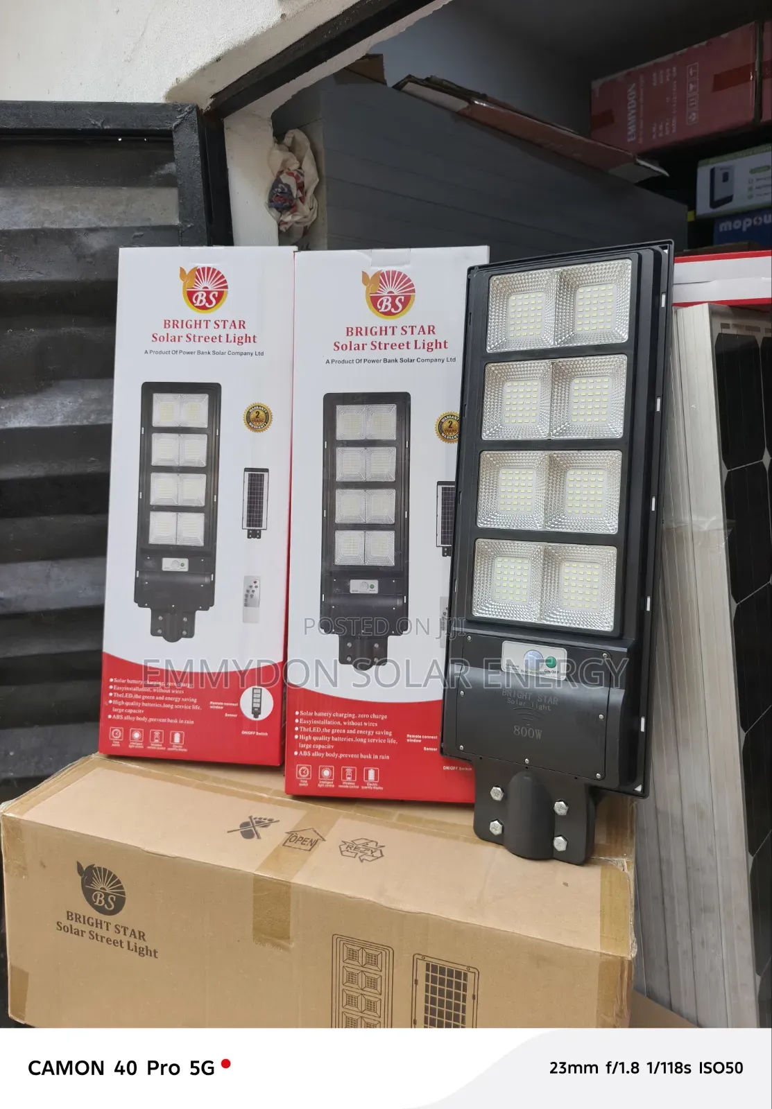 All in One Solar Street Light 800watt 8 Eyes