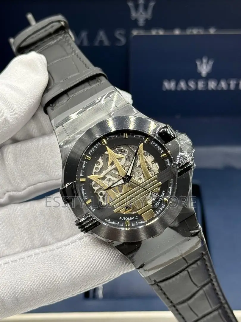 High Quality Luxury Maserati Genuine Leather Wristwatch