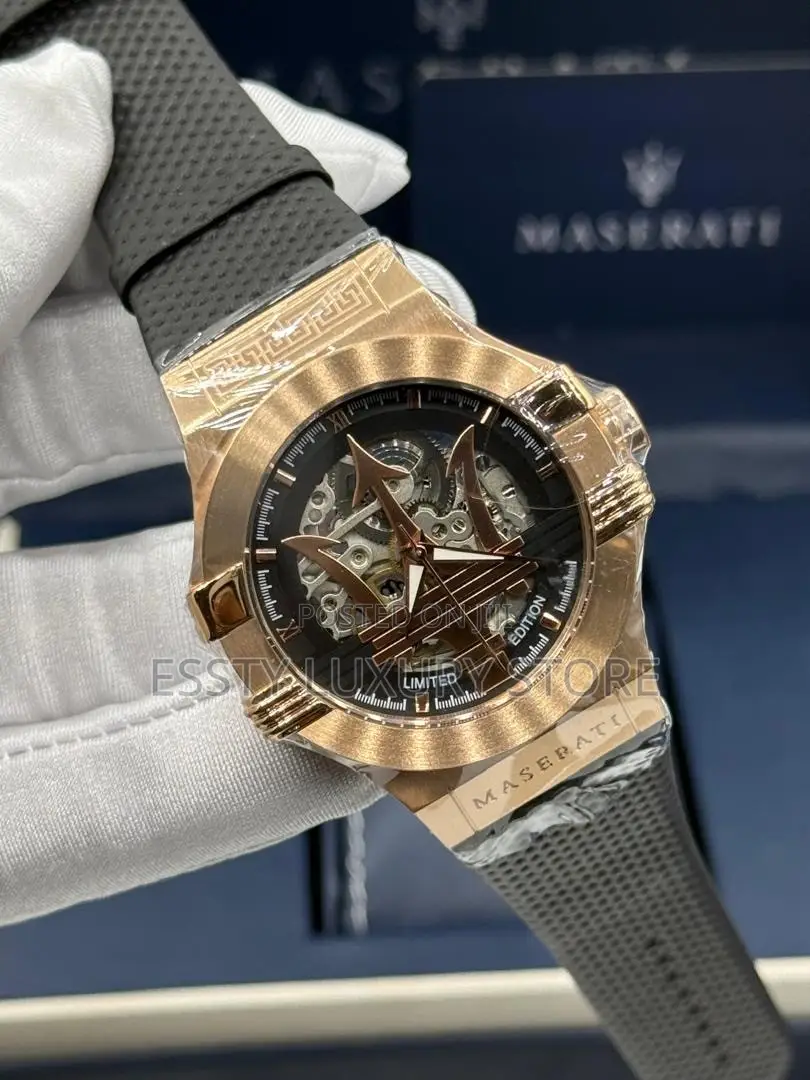 High Quality Luxury Maserati Genuine Leather Wristwatch