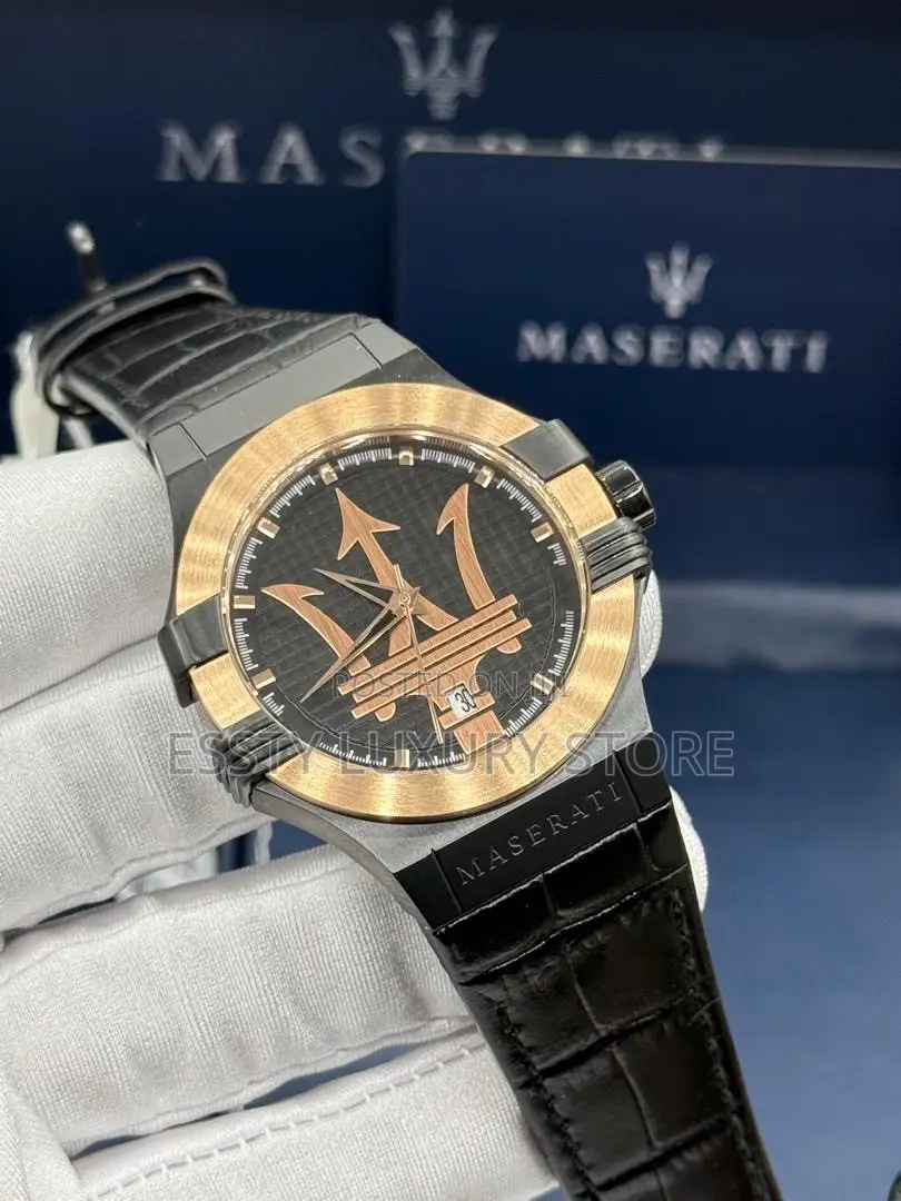 High Quality Luxury Maserati Genuine Leather Wristwatch