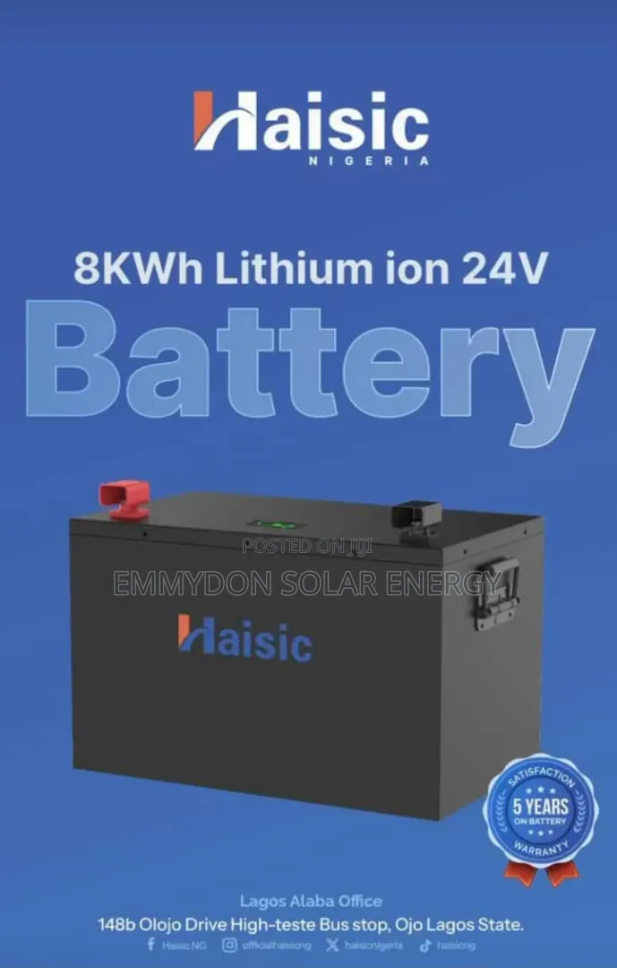 Haisic Lithium Iron Battery 8kwh 24v