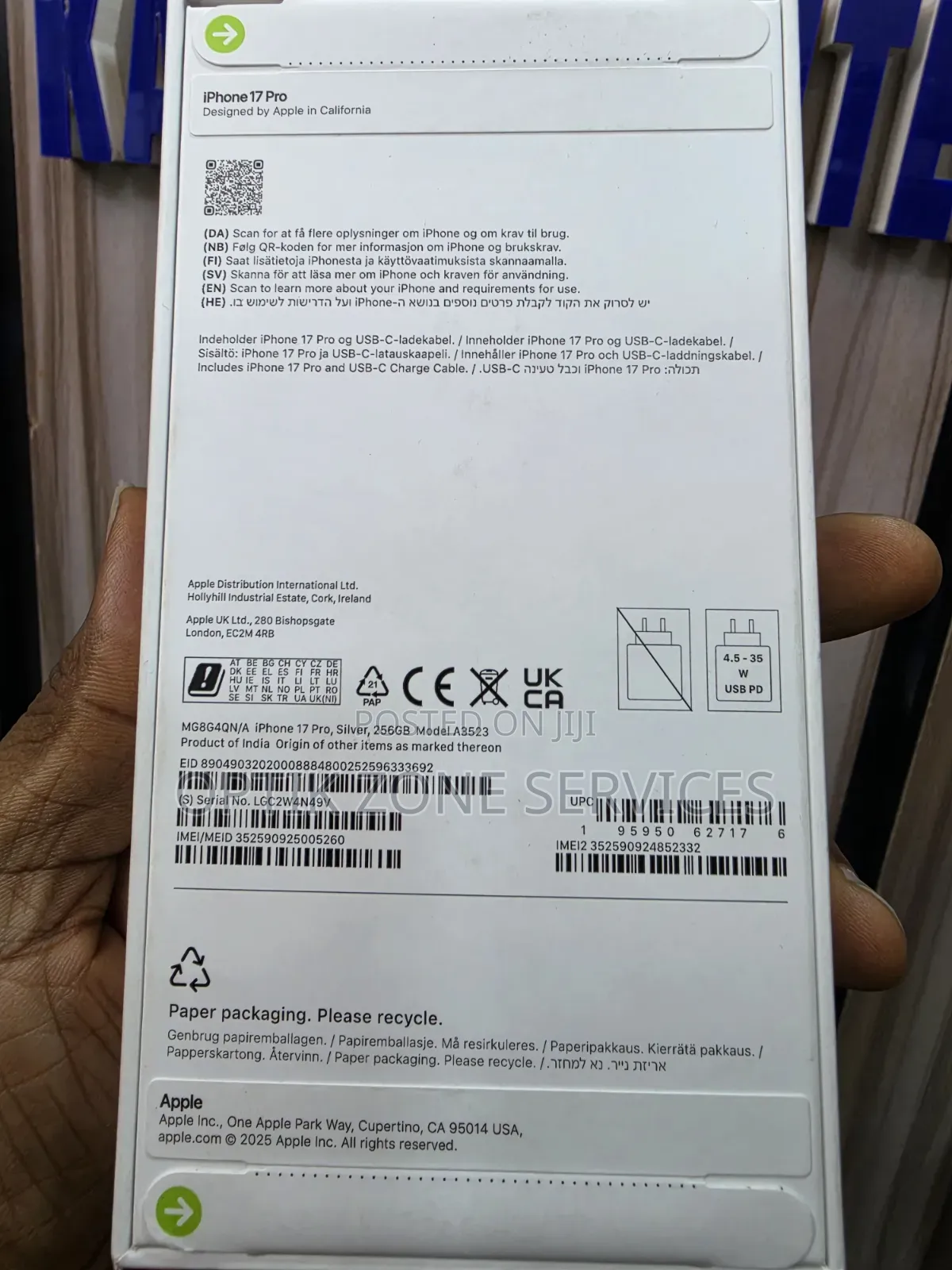 New Apple iPhone 17 Pro 256 GB Silver