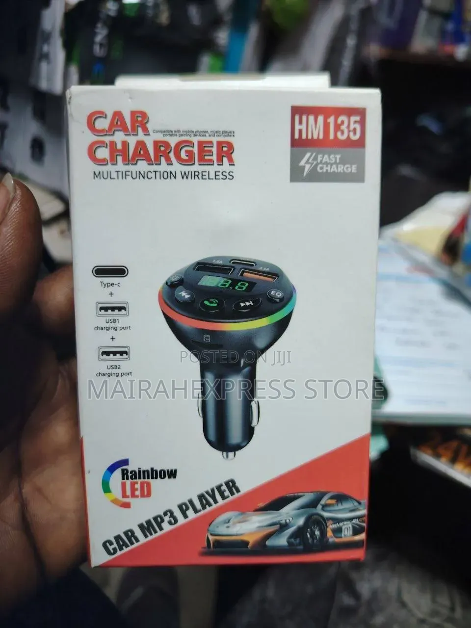 HM135 Multifunction Wireless Car Charger and MP3 Player 2st7