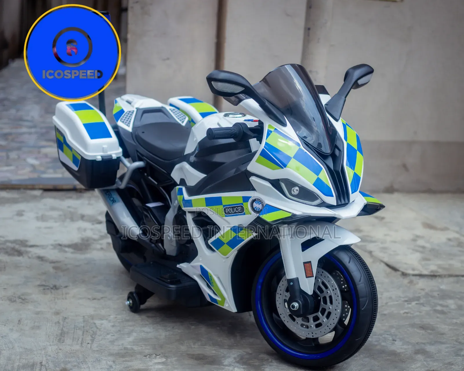 Police Powerbike for Kids Age 4-15 With Charger and Bluetooth