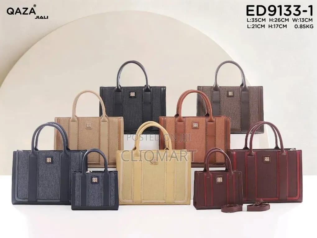 QAZA Ladies Leather Bag Set