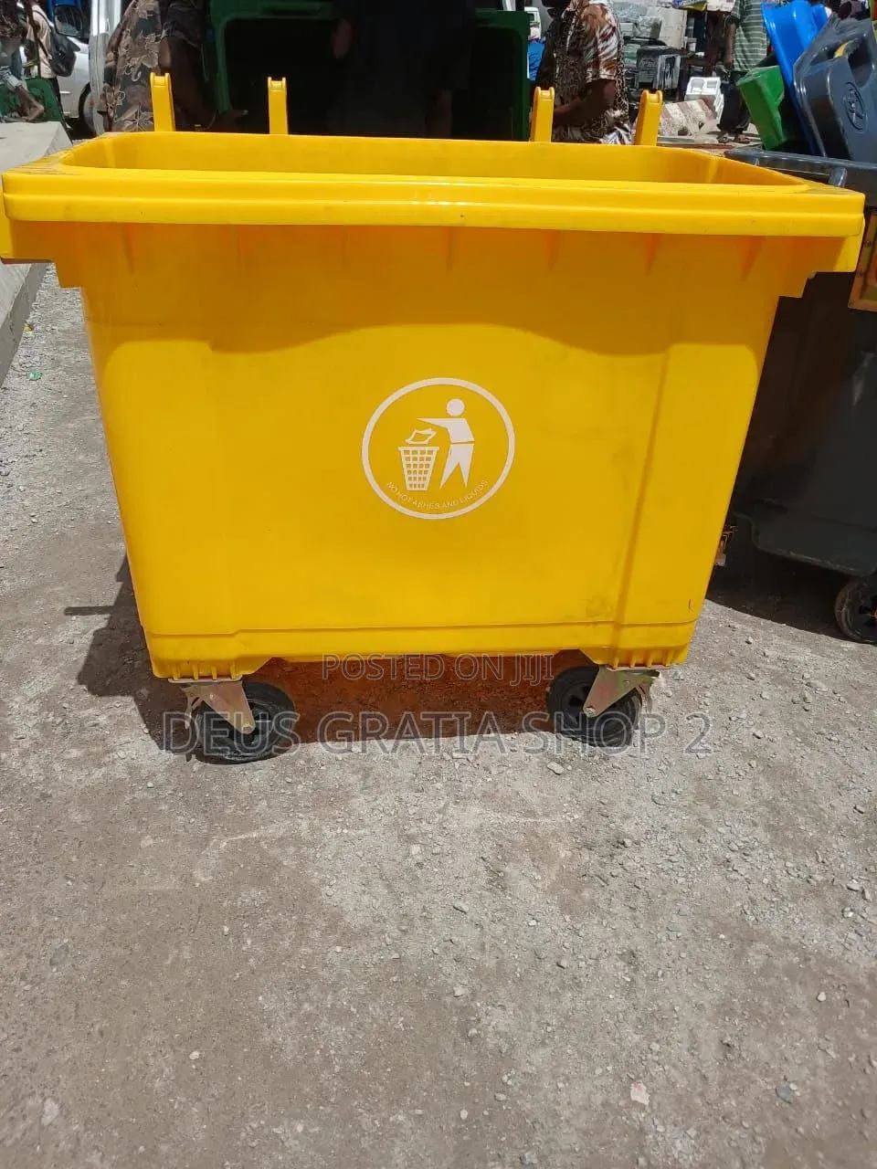 660 Litres Yellow Mobile Waste Bin/Imported Mobile Waste Bin