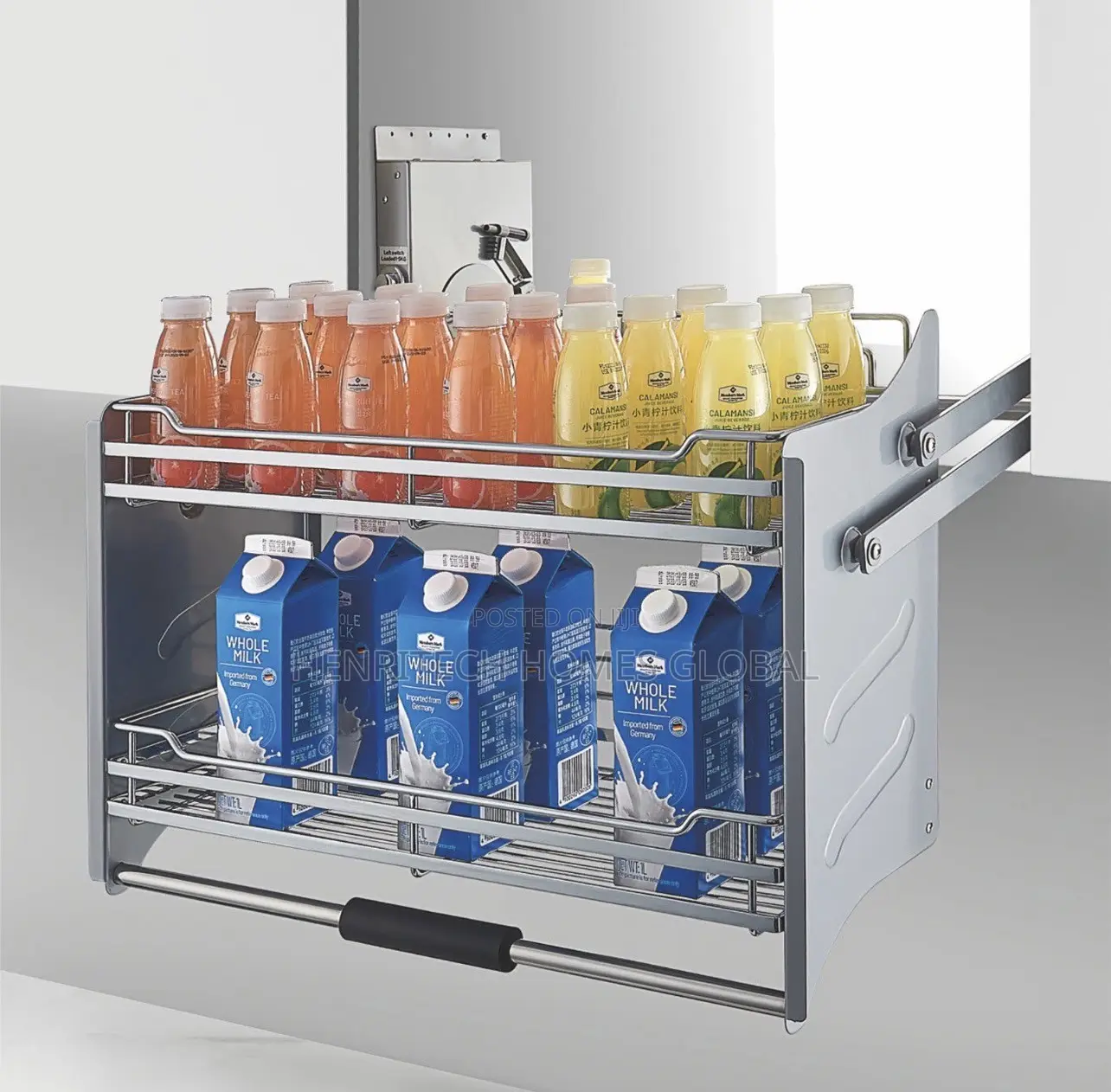 Pull-Down Elevator 2-Tier Spice Rack