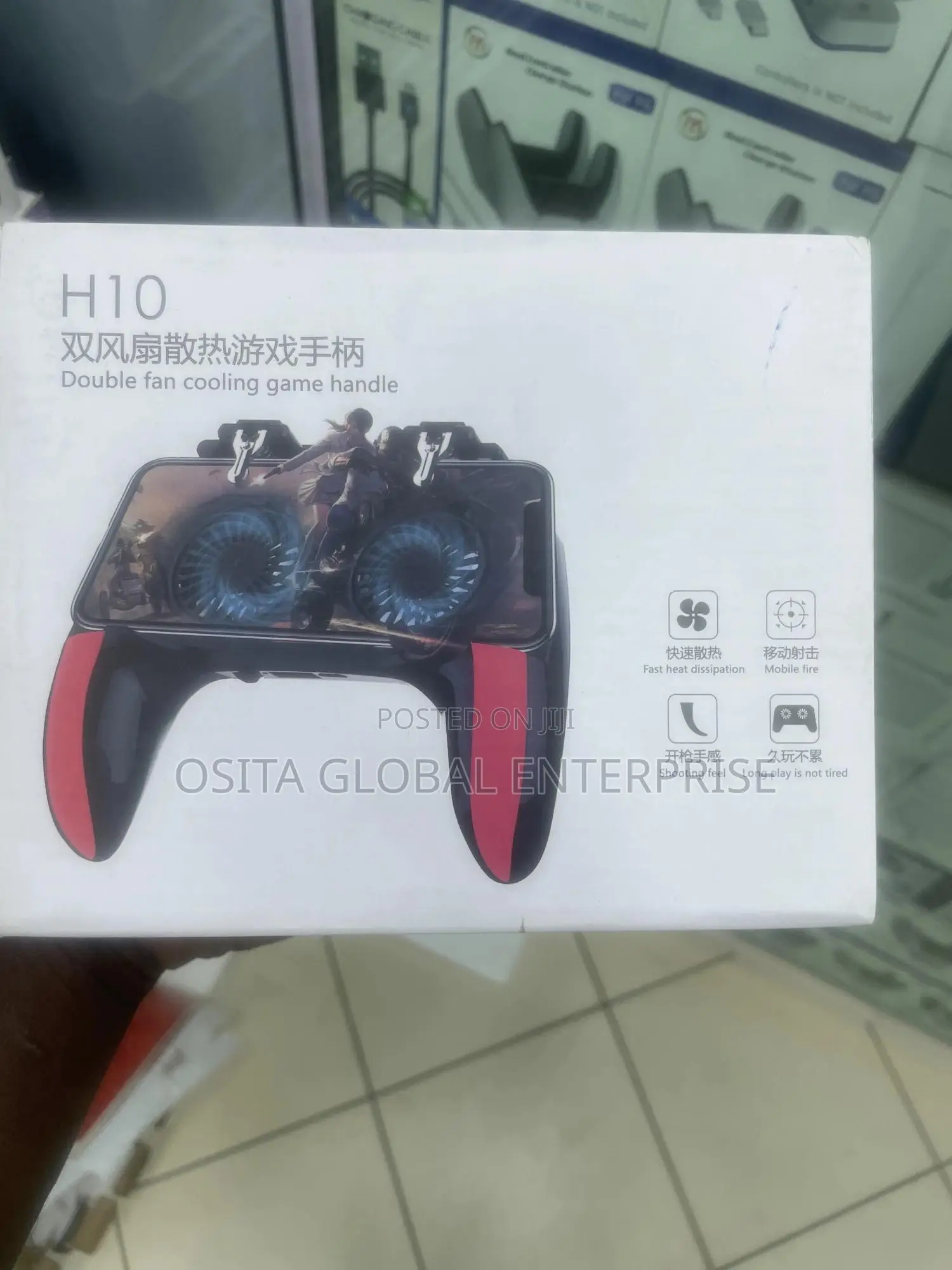 H10 Double Fan Cooling Game Handle for Phones