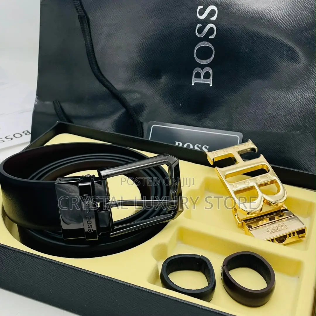 Boss Quality Luxury Men Genuine Leather Belt