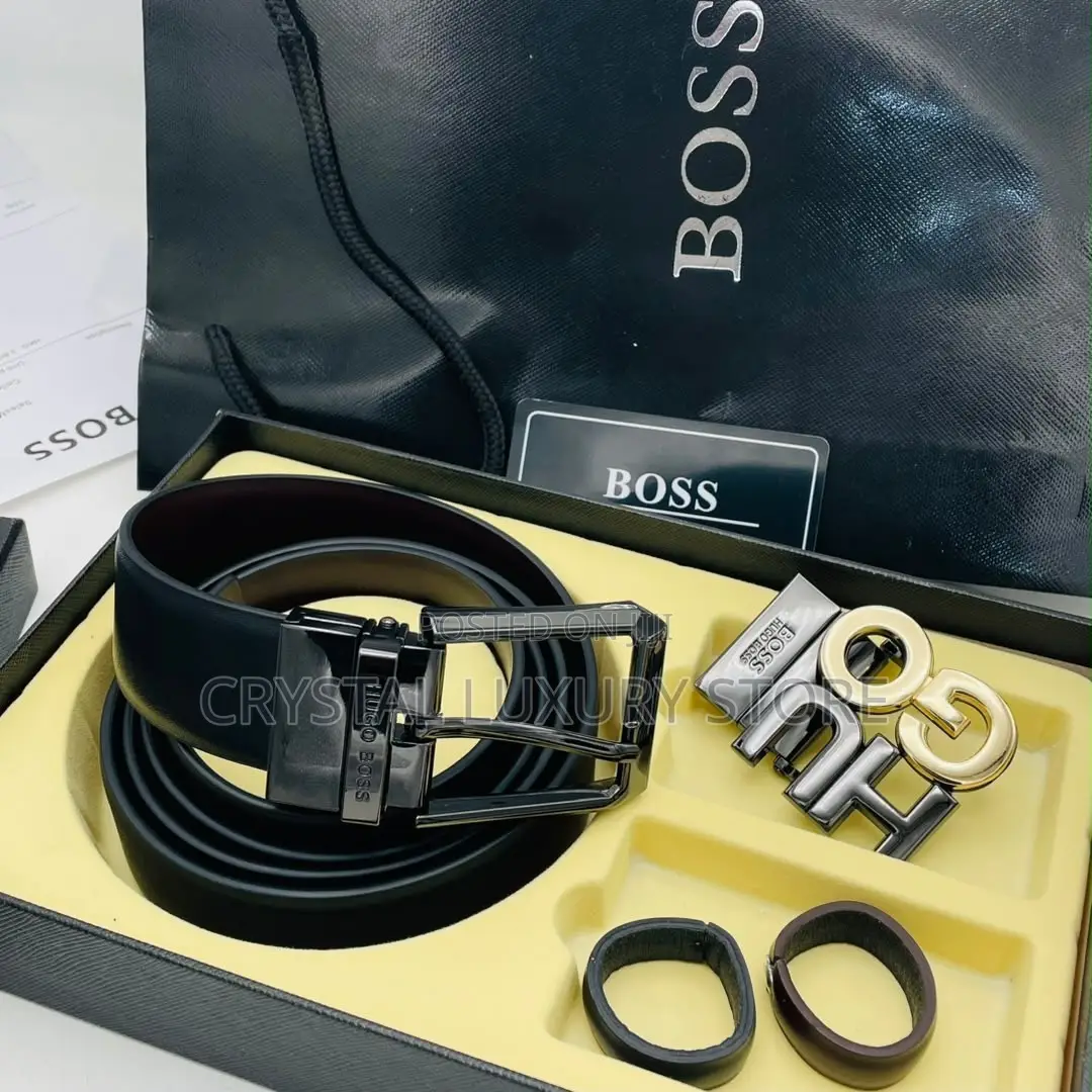 Boss Quality Luxury Men Genuine Leather Belt