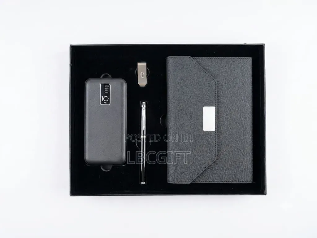 4 in 1 Set of Notepad, Pen, Power Bank Flash Drive (Wholesale Only