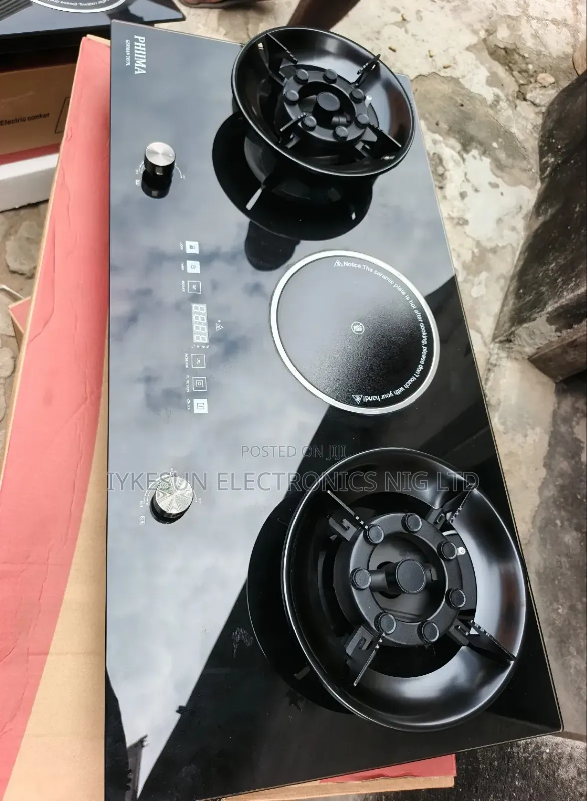 Original PHIIMA Built-in 45X90CM 2+1 Flips Up Gas Electric Cooker.
