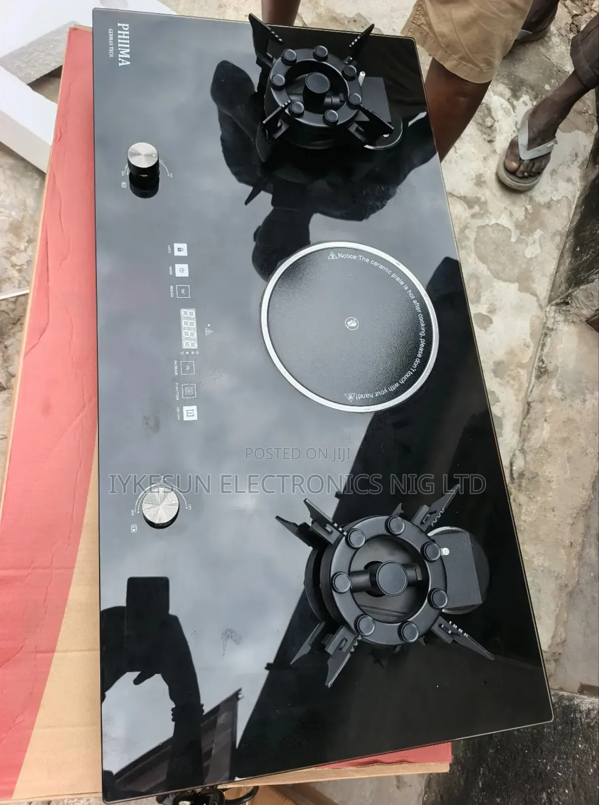 Original PHIIMA Built-in 45X90CM 2+1 Flips Up Gas Electric Cooker.
