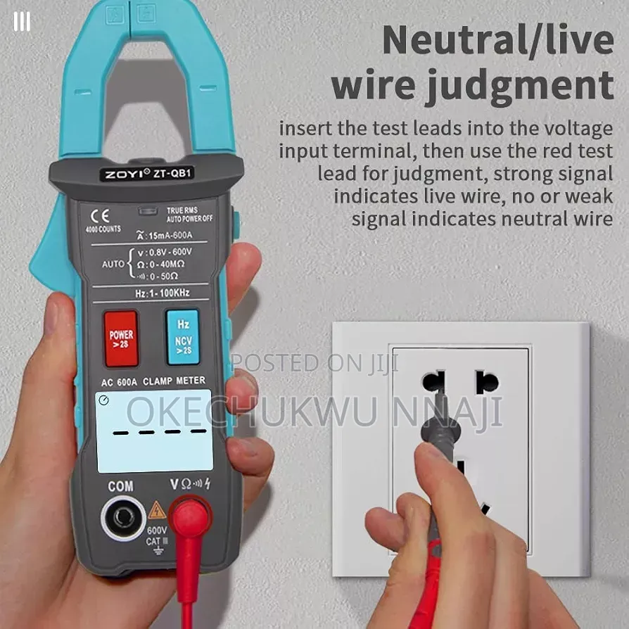 Smart Clamp Meter 4000‐Count With NCV Inrush Current – RMS Ammeter