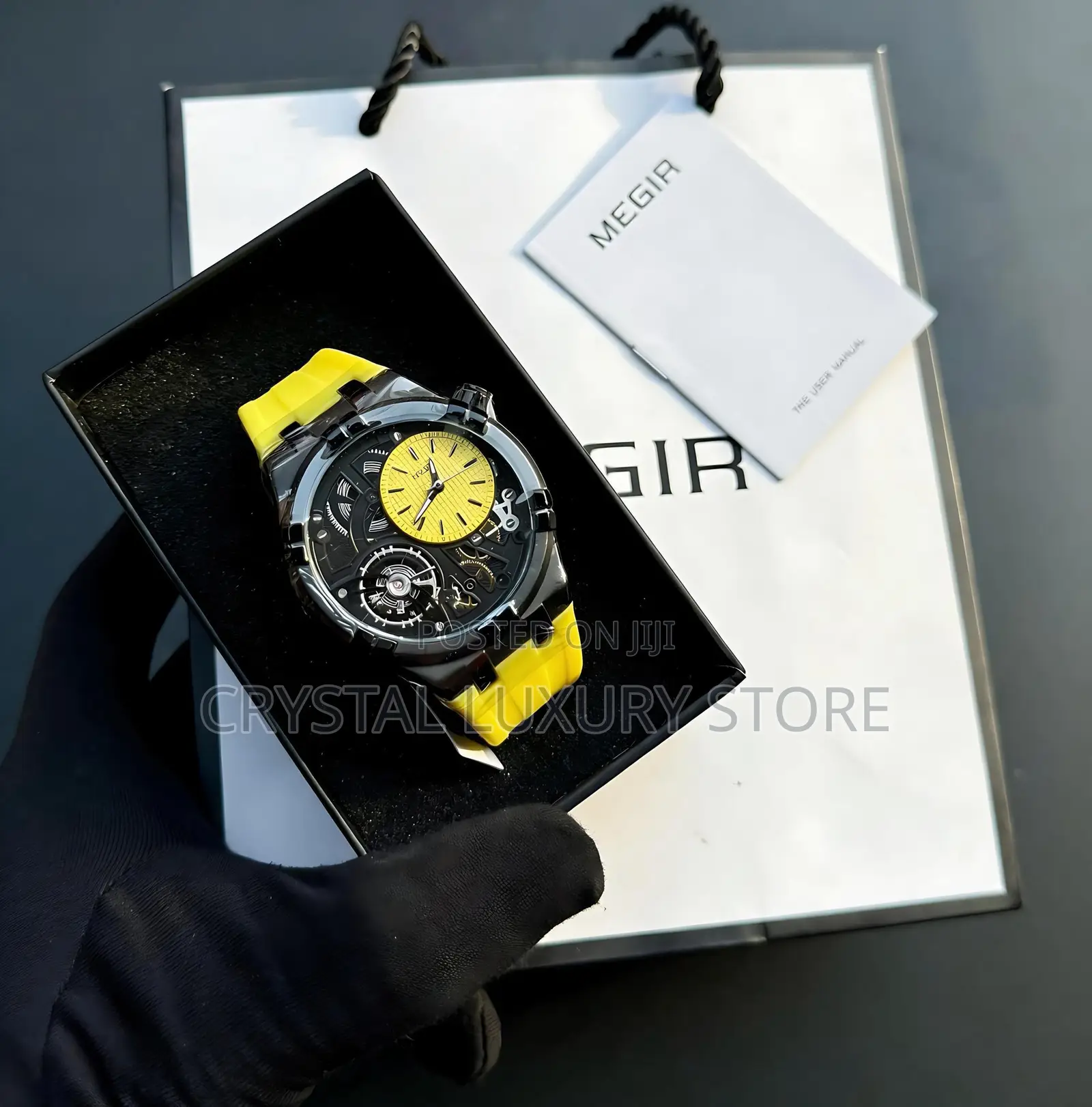 Megir Quality Men Rubber Strap Wristwatch