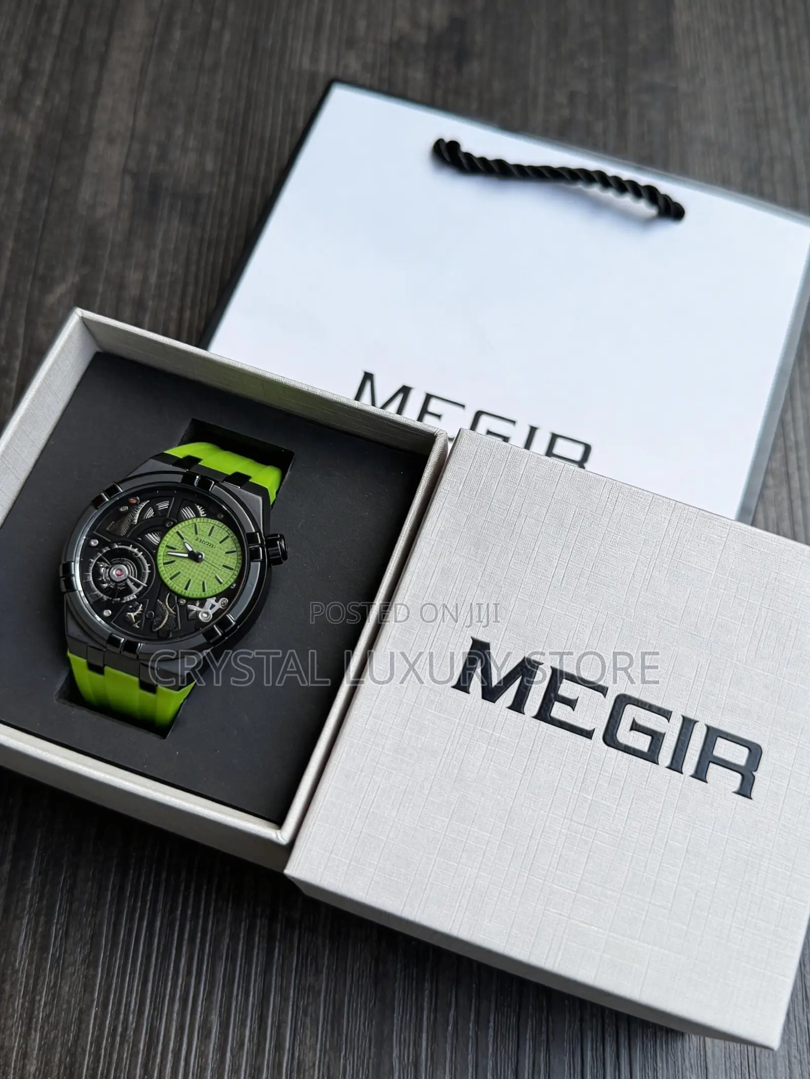 Megir Quality Men Rubber Strap Wristwatch