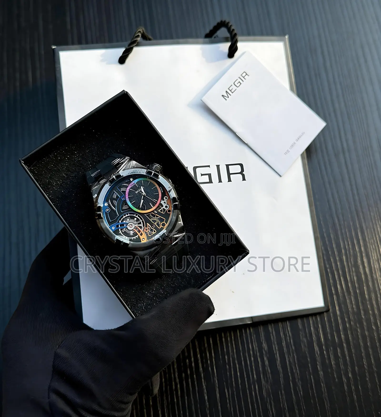 Megir Quality Men Rubber Strap Wristwatch