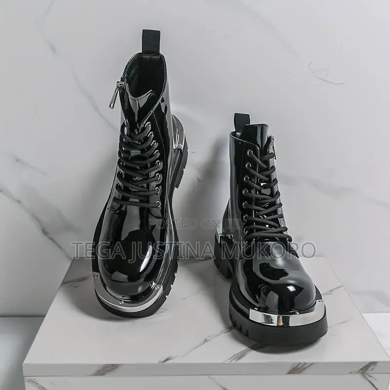 High Quality Men's Iron Round Toe Books