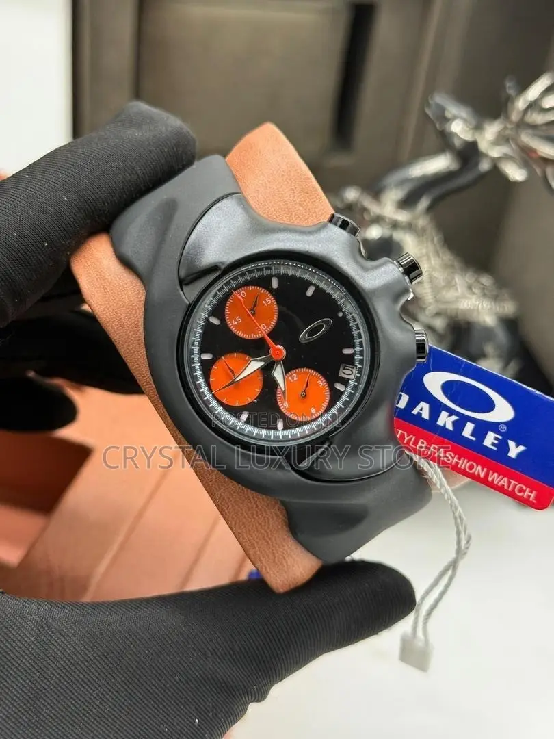 Oakley Quality Luxury Men Rubber Strap Wristwatch