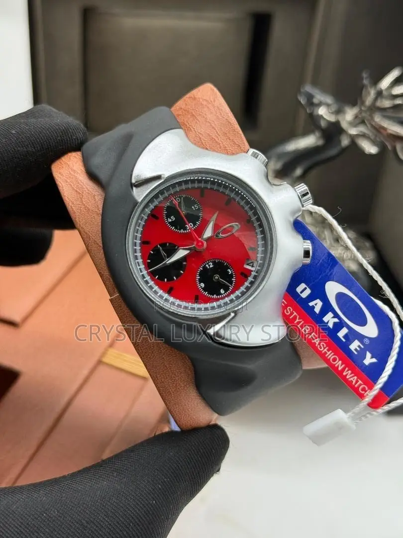 Oakley Quality Luxury Men Rubber Strap Wristwatch