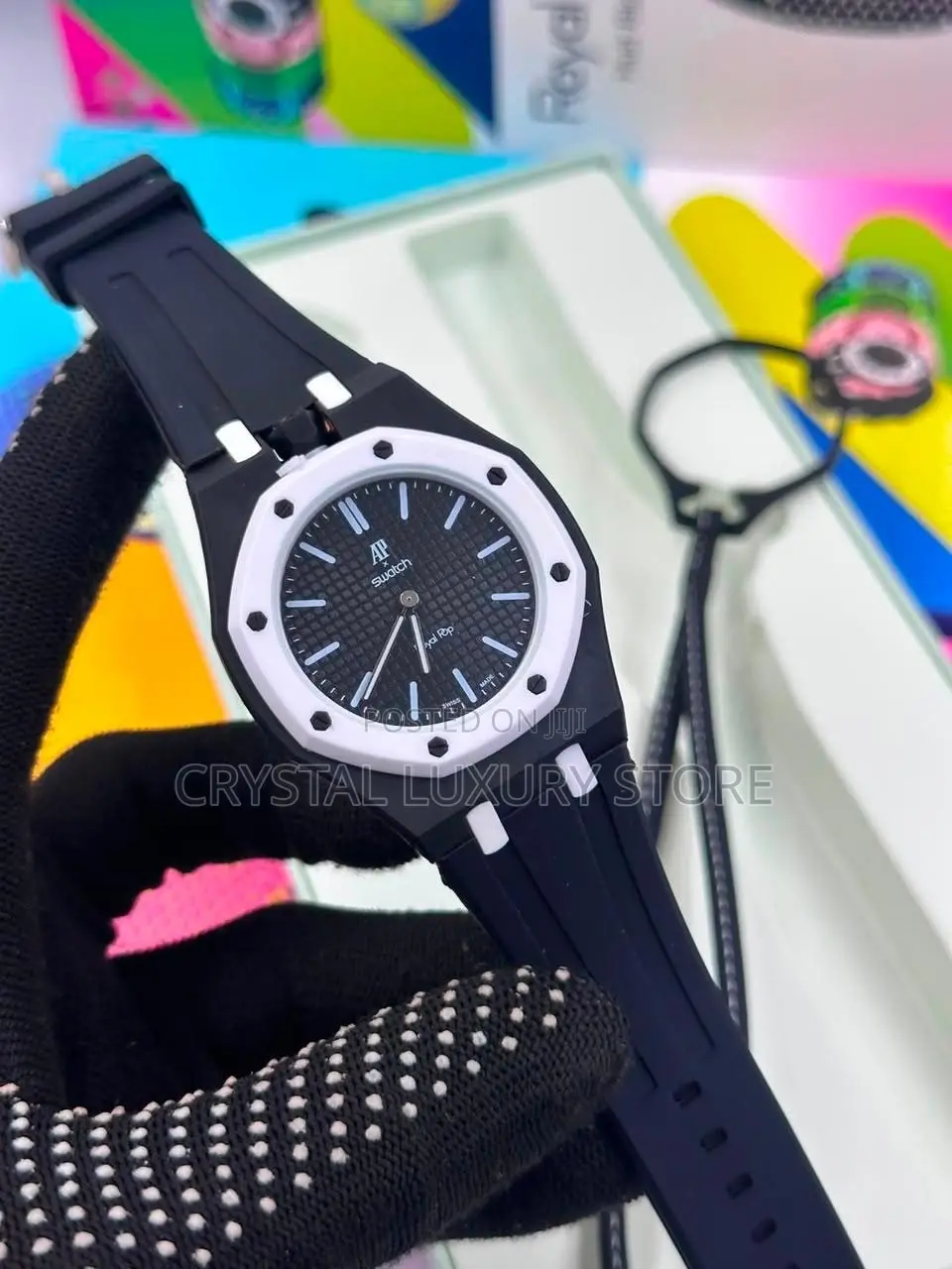 Audemars X Swatch Piguet Quality Men Rubber Strap Wristwatch