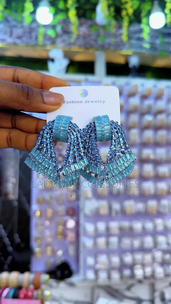 Crystal Bowknot Tassel Earrings