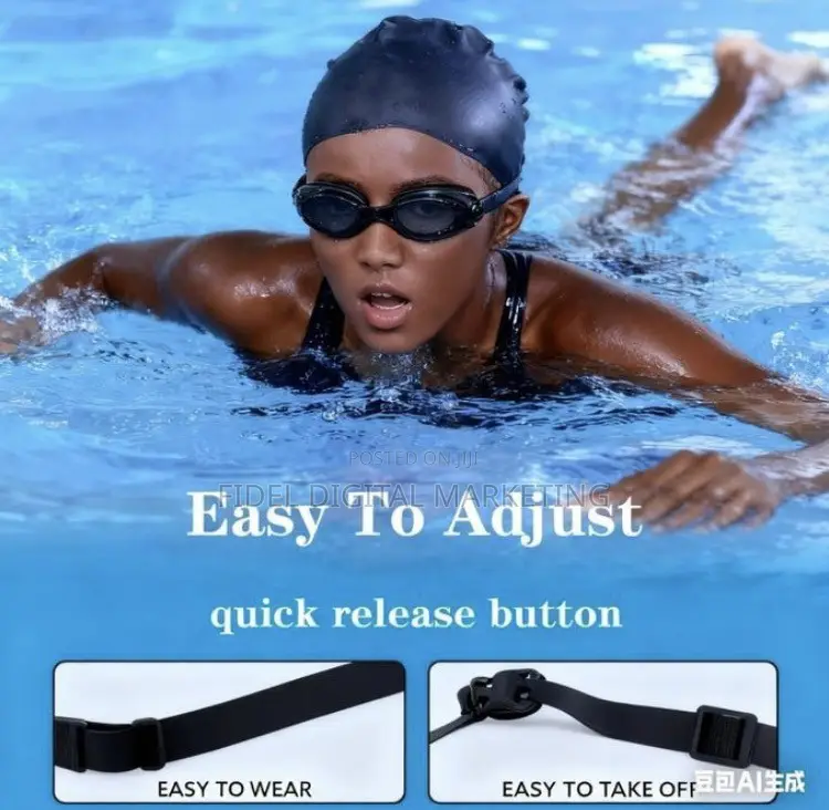 Addigoes Swimming Goggles Swim Cap Set for Men and Women