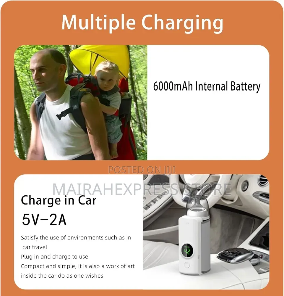 Portable Fast Baby Milk Warmer 4000mAH T361
