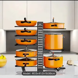 Adjustable Pot Pan Rack Shelf Organizer Stand