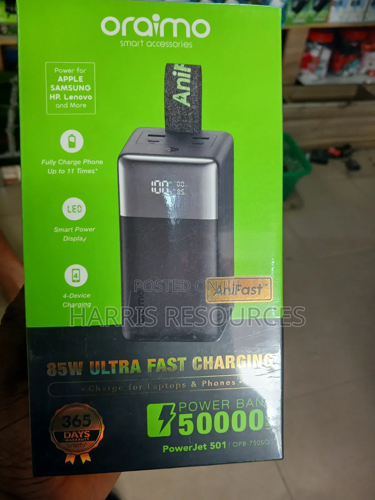 Oraimo 85watts Utra Fast Charging Power Bank 50,000 Mah for Laptops
