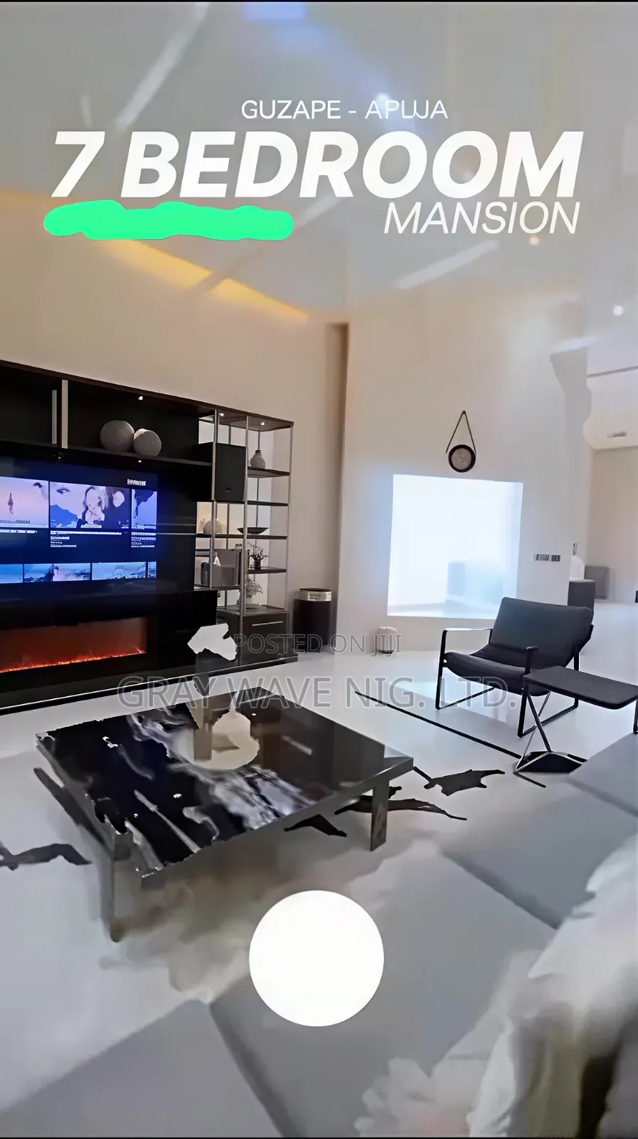 Furnished 7bdrm Mansion in Guzape District for sale