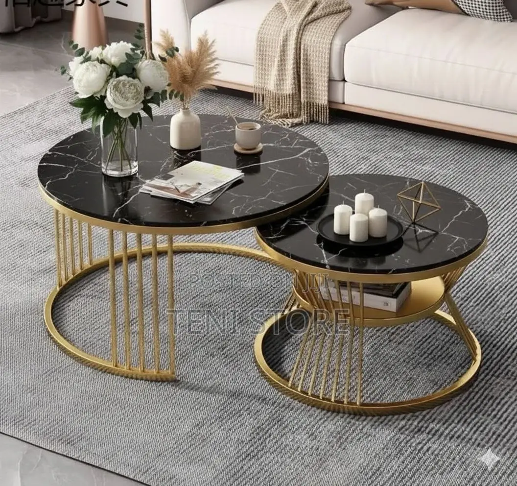 Real Marble Twin Center Table