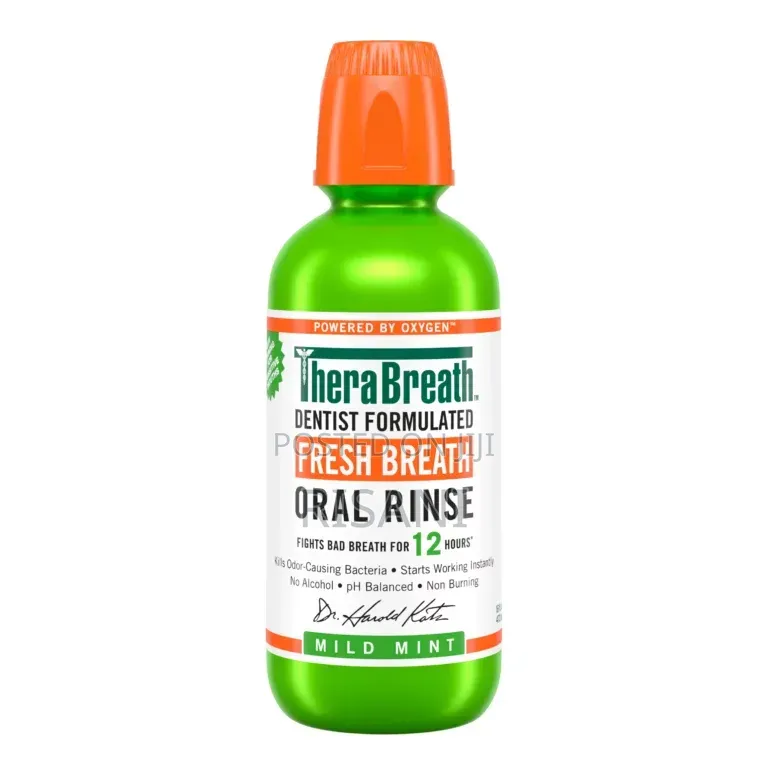 TheraBreath Fresh Breath Oral Rinse Mouthwash 16.oz – Mild Mint