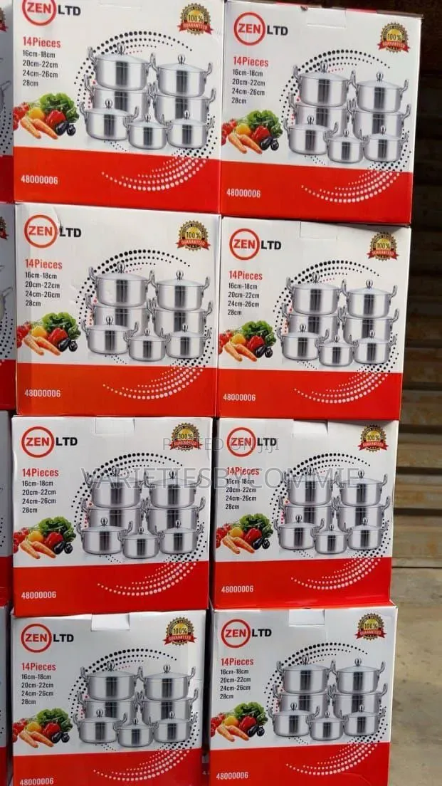 7pcs High Quality Tornado Thickened Cookware Aluminum Stock Pot