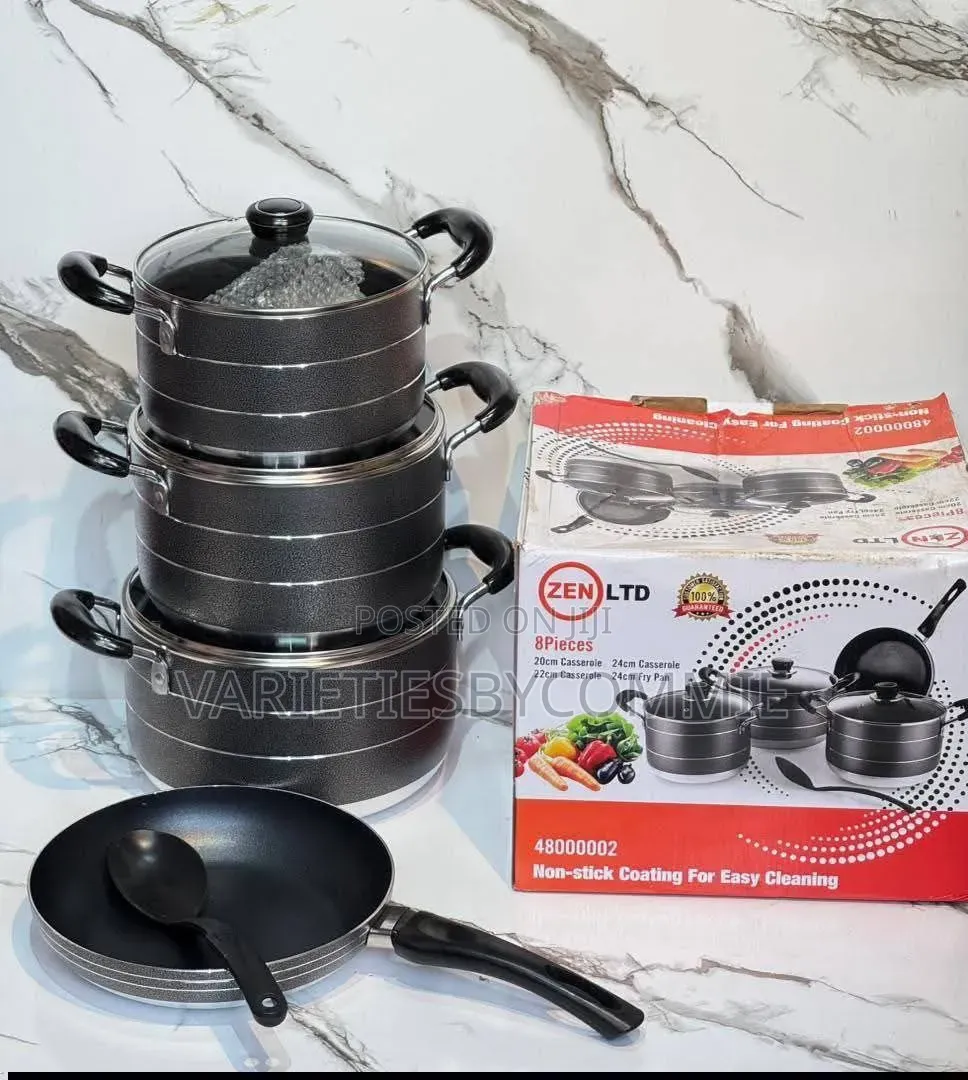 8pcs Zen High Quality Non Stick Pot With Frying Pan