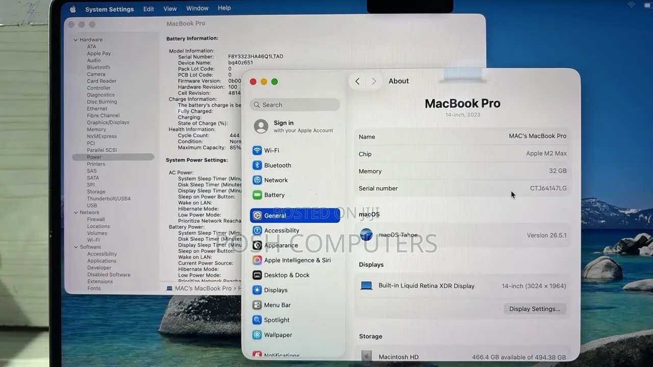 Laptop Apple MacBook Pro 2023 M2 Max 32GB Apple M2 Ultra SSD 512GB